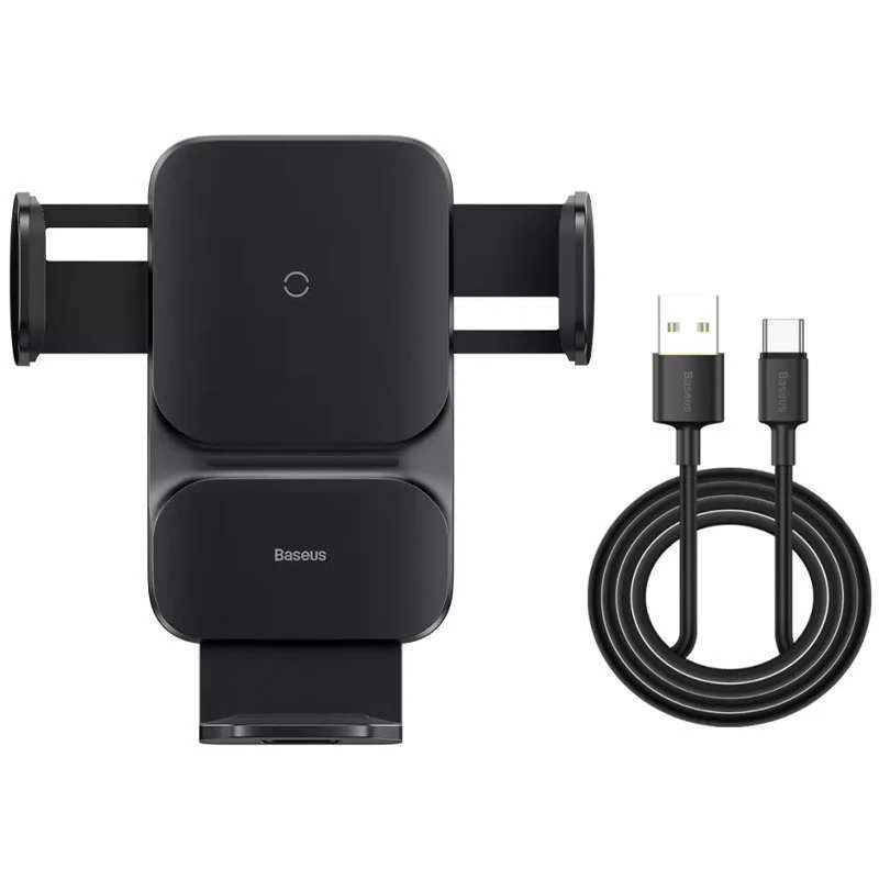 Автотримач з БЗП Baseus Wisdom Auto Alignment (QI 15W) (Air Outlet base) (CGZX000001) – Black. Фото 7 з 7