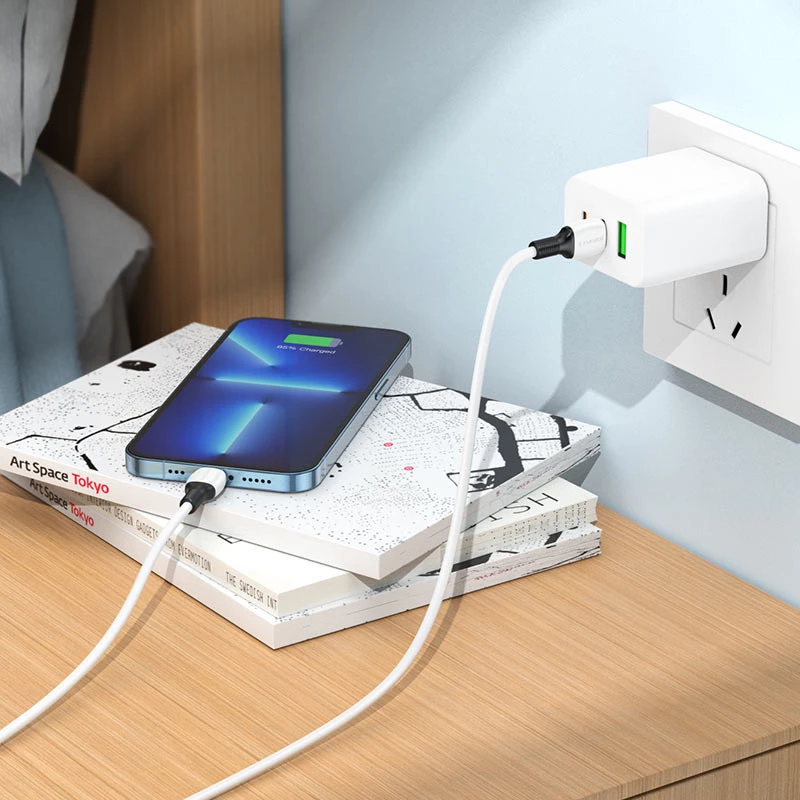 Дата кабель Borofone BX84 Rise Type-C to Lightning 20W (1m) – White. Фото 4 з 4