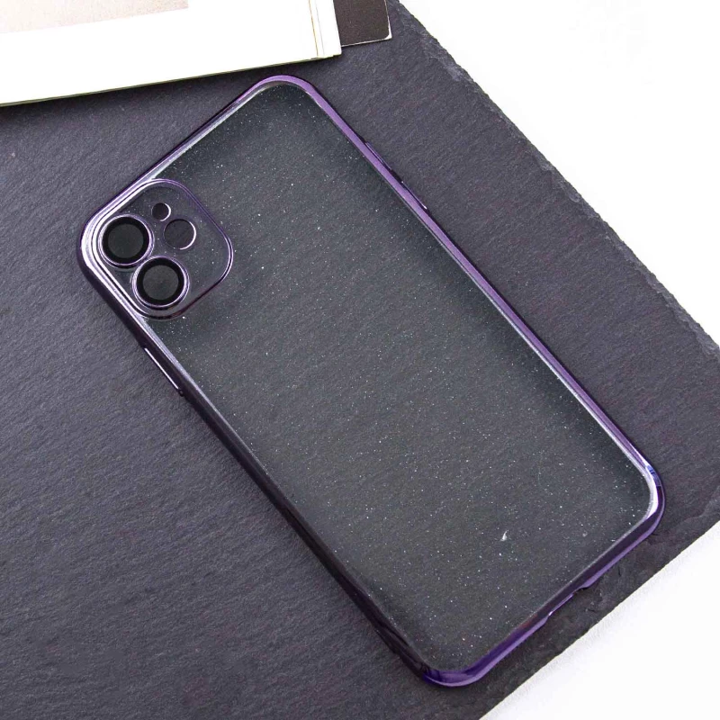 TPU+PC чехол с блестками на Apple iPhone 12 (6.1") – Purple. Фото 6 из 10