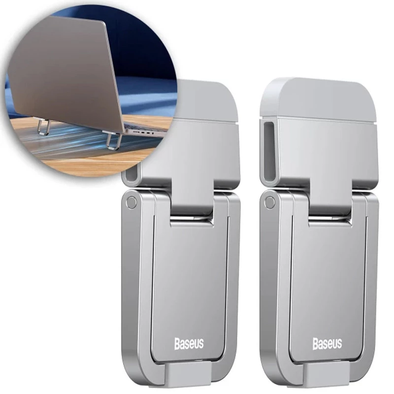 Підставка для ноутбуку Baseus Slim Laptop Kickstand (2шт) (LUZC00001) – silver. Фото 2 з 6