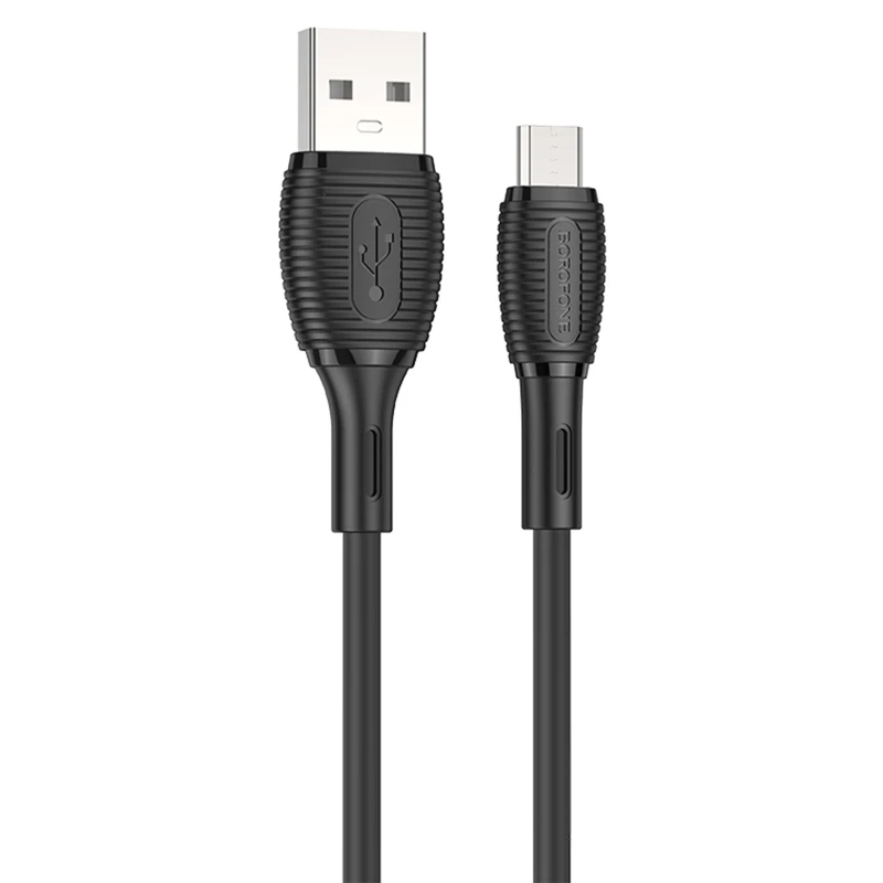 Дата кабель Borofone BX86 Advantage USB to MicroUSB 2.4A (1m) – Black. Фото 1 из 5