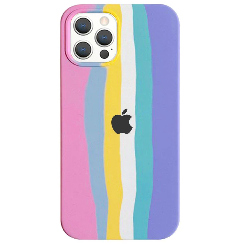 

Чехол Silicone Case Радуга для Apple iPhone 13 Pro (6.1") (Розовый / Сиреневый), Рожевий / бузковий