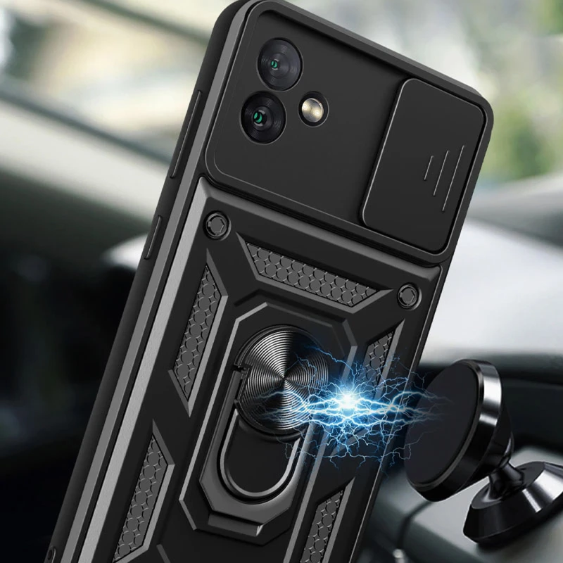 Удароміцний чохол Ummi Camshield Serge Ring (in box) для Samsung Galaxy A04 – Чорний / Black. Фото 2 з 3