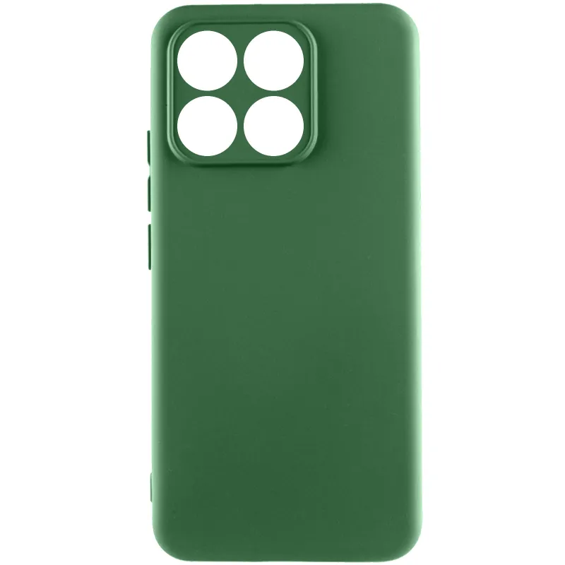 Цветной силиконовый чехол GETMAN с закрытой камерой на Motorola Edge 70 Fusion – Зеленый / Dark green. Фото 1 из 1