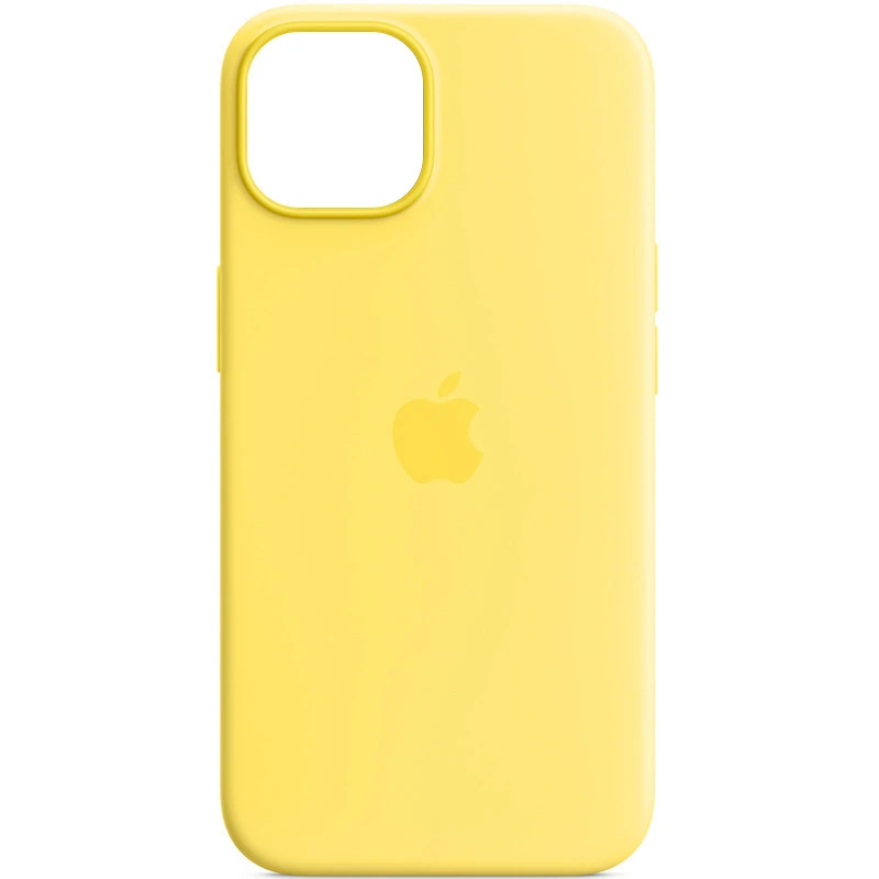 Чохол Silicone case (AAA) with Magsafe and Animation для Apple iPhone 14 (6.1") – Жовтий / Canary Yellow. Фото 2 з 3