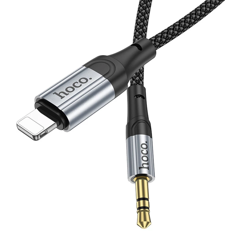 Аудіо кабель Aux Hoco UPA26 Fresh Lightning to 3.5mm (1m) – Black. Фото 4 Аудіо кабель Aux Hoco UPA26 Fresh Lightning to 3.5mm (1m) – Black. Фото 4 з 8
