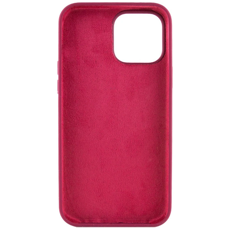 Чохол з закритим низом Silicone Case на Apple iPhone 13 Pro Max (6.7") – Бордовий / Maroon. Фото 3 з 4