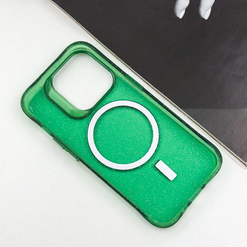Зоряний чохол з MagSafe на Apple iPhone 15 Pro (6.1") – Green. Фото 8 з 12