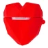 Силіконовий футляр Heart series для навушників AirPods 1/2 – Червоний. Фото 3 з 4