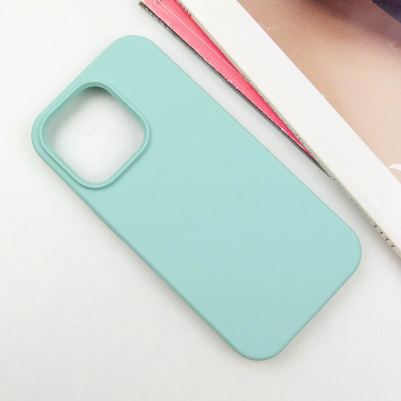 Чохол з закритим низом Silicone Case на Apple iPhone 16 – Бірюзовий / Beryl. Фото 3 з 7