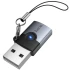 Перехідник Hoco UA46B USB Male to Type-C Female USB3.0 – Metal gray. Фото 1 з 6
