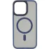 TPU+PC чохол Metal Buttons with Magnetic Fit для Apple iPhone 16 Pro – Синій / Navy Blue. Фото 1 з 9