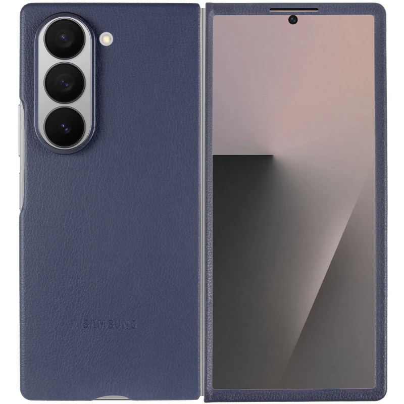 Шкіряний чохол Leather Case Premium на Samsung Galaxy Z Fold6 – Navy. Фото 4 з 10