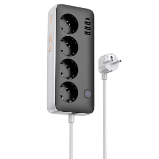 Удлинитель Hoco AC21 Sunlight 4-bit (1C3A) desktop socket фото 1 Удлинитель Hoco AC21 Sunlight 4-bit (1C3A) desktop socket фото 1 из 1