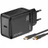 МЗП Amaya E218S PD20W+QC3.0 (1USB-A/1C) + кабель Type-C to Type-C – Black. Фото 1 з 2