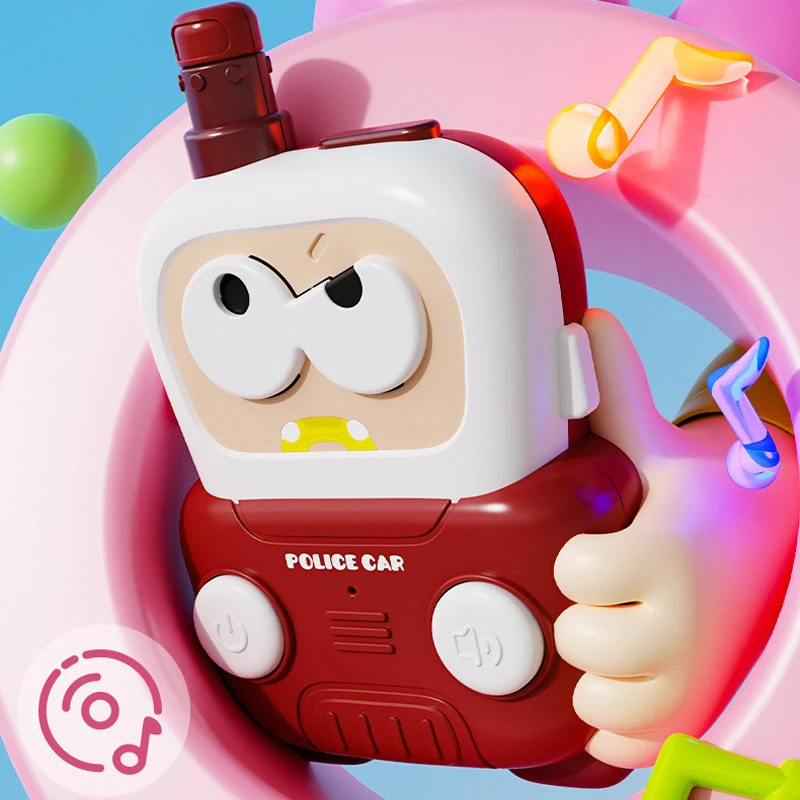 Дитяча навчальна рація ME-214 Police Car Cute Intercom (2pcs) – Blue / Red. Фото 4 з 6