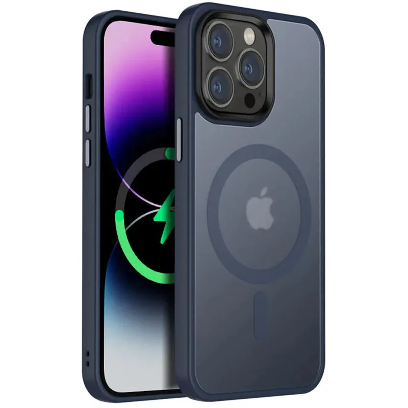 Чехол Ummi Colorful with Magnetic Fit для Apple iPhone 14 Pro Max (6.7") – Синий / Navy Blue. Фото 2 из 2