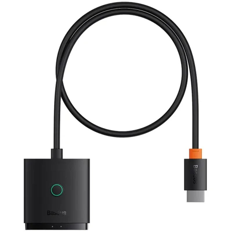 Перехідник HUB Baseus AirJoy Series 2in1 HDMI to HDMI/HDMI (B01331105) – Cluster Black. Фото 3 з 6