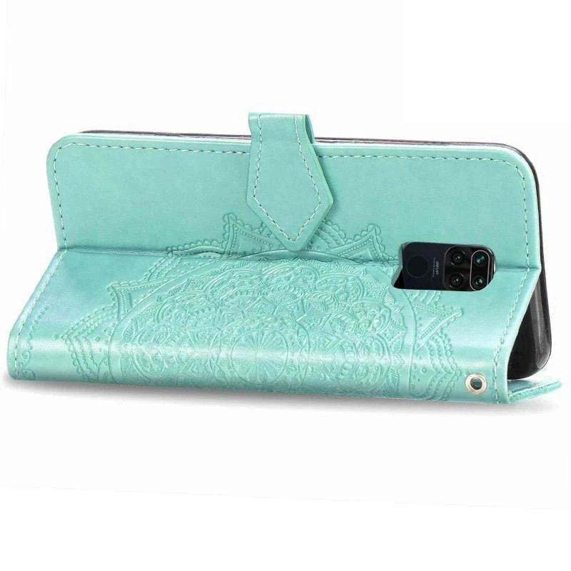 Шкіряний чохол-книжка Art Case з візитницею для Xiaomi Redmi Note 9 / Redmi 10X – Бірюзовий. Фото 3 з 7