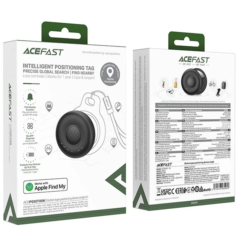 Трекер Acefast S1 Findy – Black. Фото 2 з 5