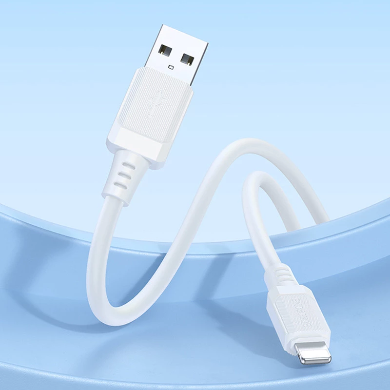 Дата кабель Borofone BX115 Lotto USB to Lightning 2.4A (1m) – White. Фото 4 з 5