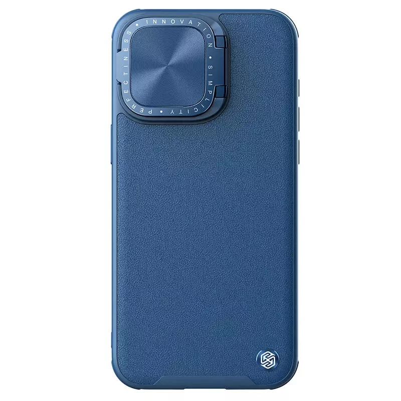 Шкіряна накладка Nillkin Camshield Leather Prop для Apple iPhone 15 Pro (6.1") – Blue. Фото 2 з 5