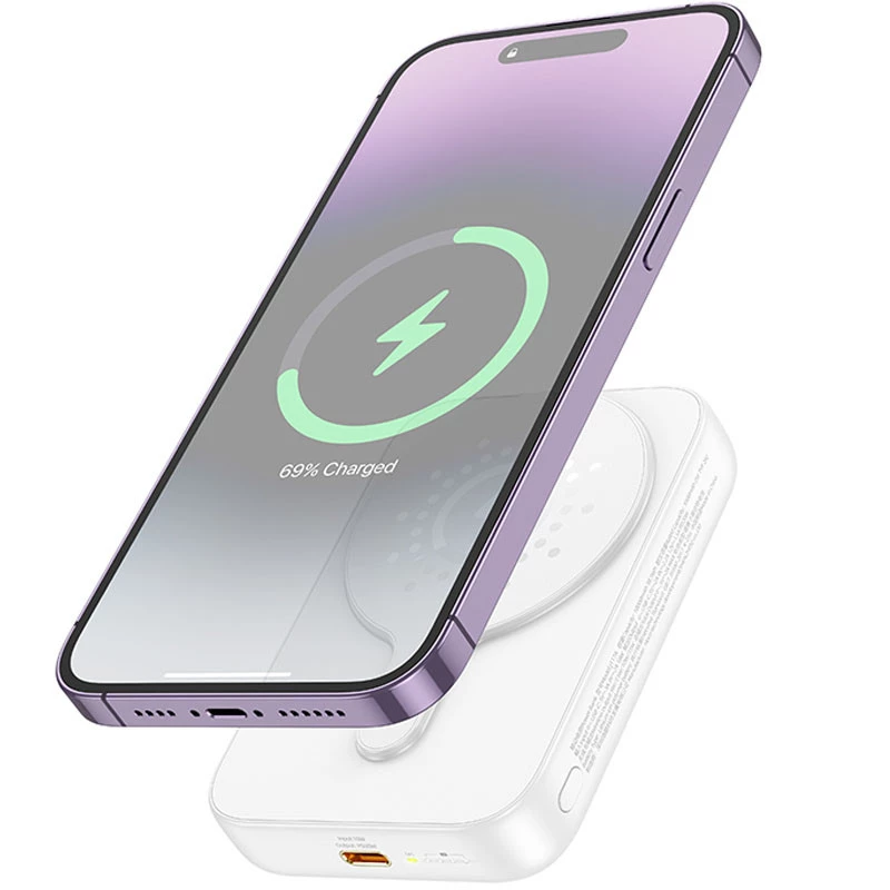 Портативное зарядное устройство Power Bank Hoco J117A Esteem PD20W с БЗУ 10 000 mAh – White. Фото 2 из 4