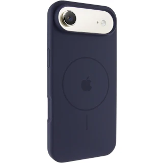 Чехол Silicone Case Full Protective (AA) V2 with MagSafe для Apple iPhone 17 Air (6.5") — Темно-синий / Midnight blue