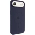 Чохол Silicone Case Full Protective (AA) V2 with MagSafe для Apple iPhone 17 Air (6.5") – Темно-синій / Midnight blue. Фото 3 з 11