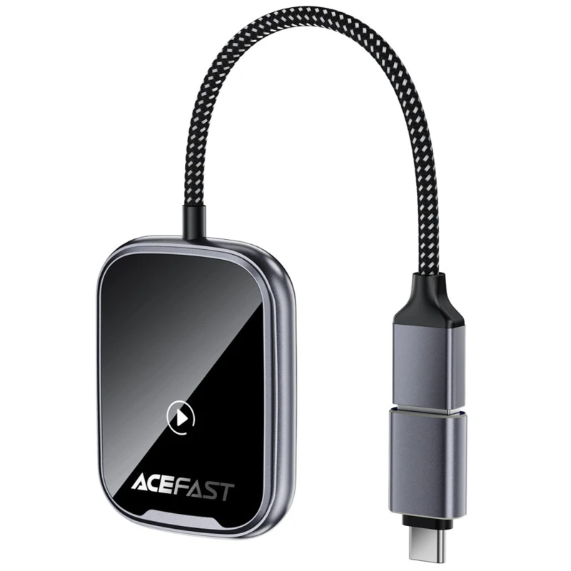 Адаптер Acefast QC1 car wireless CarPlay – Gray. Фото 4 з 5