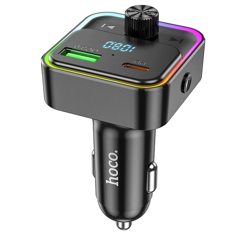 АЗУ FM модулятор Hoco E81 Fantasy PD30W+QC3.0 – Black. Фото 3 из 8