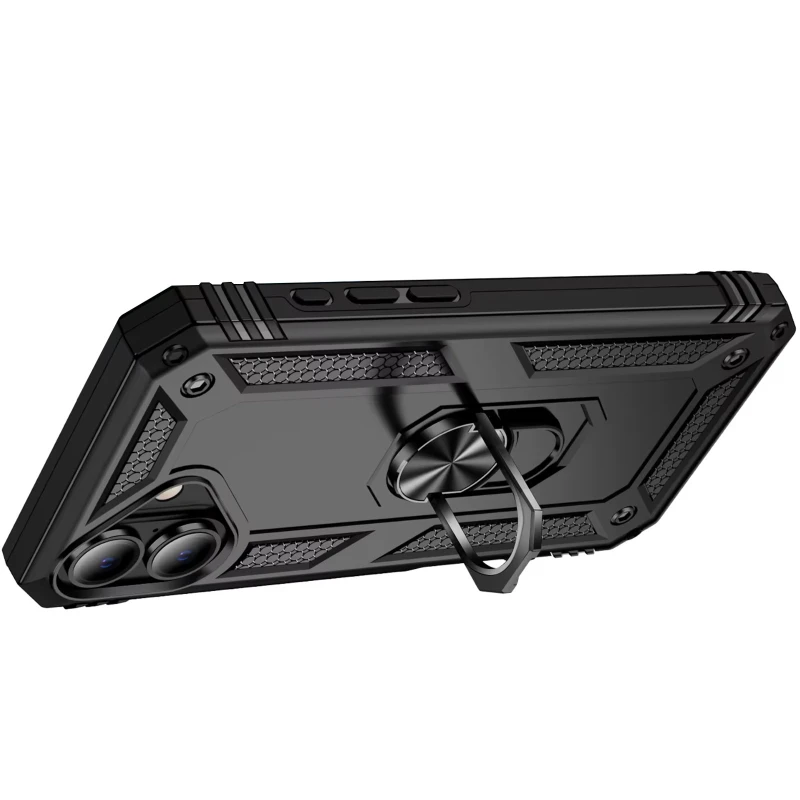 Протиударний чохол Serge Ring з кільцем на Apple iPhone 17 (6.3") – Чорний. Фото 8 з 8