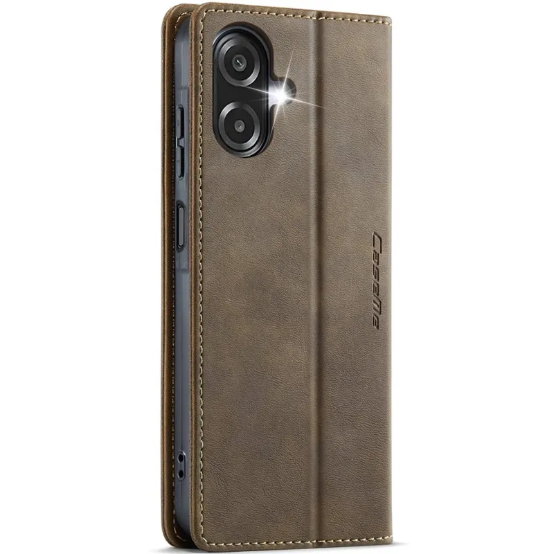 Шкіряний чохол-книжка CaseMe Velvet Matte для Samsung Galaxy A08 – Coffee. Фото 2 з 4
