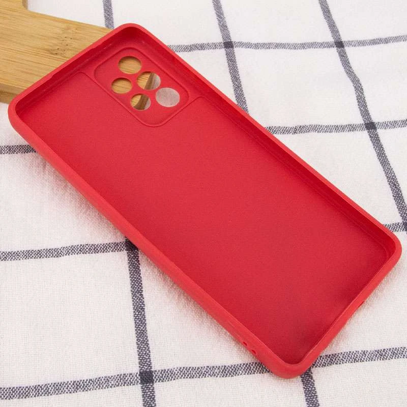 Кольоровий силіконовий чохол із захистом камери на Samsung Galaxy A72 4G / A72 5G – Червоний / Camellia. Фото 2 з 2