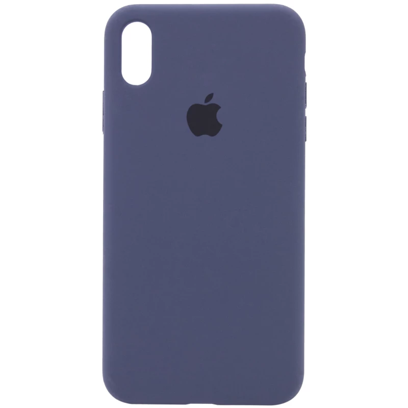 Чохол Silicone Case з закритим низом на Apple iPhone XS (5.8") – Темно-синій / Midnight blue. Фото 1 з 3