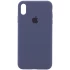 Чехол Silicone Case с закрытым низом для Apple iPhone XS Max (6.5") – Темно-синий / Midnight blue. Фото 1 из 3