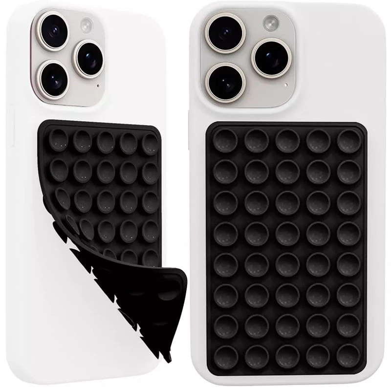 Держатель-присоска для телефона Double Side Silicone 100*64мм – Black. Фото 1 из 2