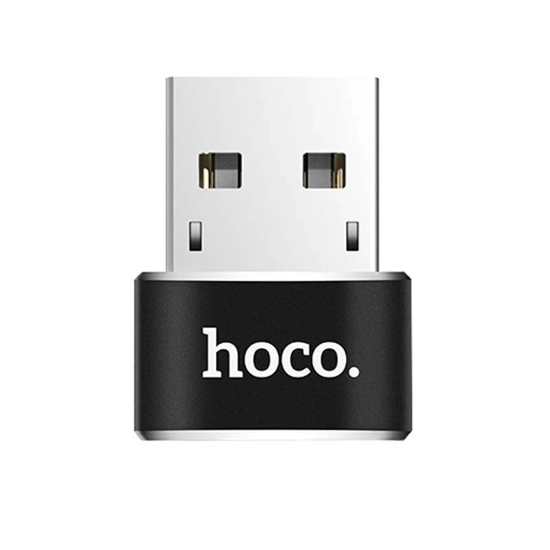 

Переходник Hoco UA6 OTG USB Female to Type-C Male (Черный), Чорний