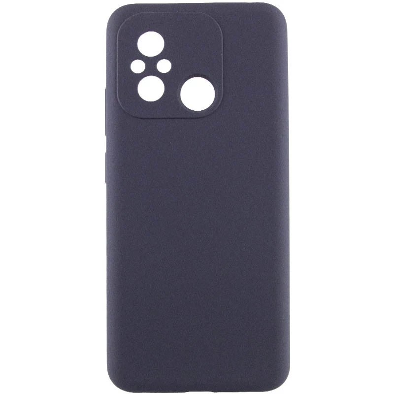 Чохол Silicone Case Lakshmi Premium з закритою камерою на Xiaomi Redmi 12C / Poco C55 – Сірий / Dark Gray. Фото 1 з 8