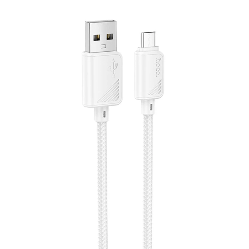 Дата кабель Hoco X113 Beneficio USB to MicroUSB (1m) – White. Фото 1 з 3