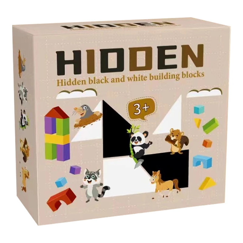 Настільна інтерактивна гра Ummi ME-149 Hidden Black and White Blocks – Black / White. Фото 6 з 7