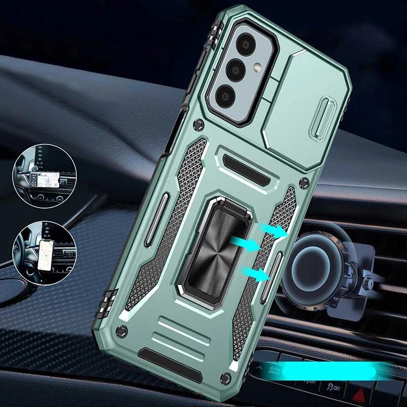 Ударостійкий чохол Square Ring зi шторкою на камеру на Samsung Galaxy A26 5G – Зелений / Light Green. Фото 4 з 6