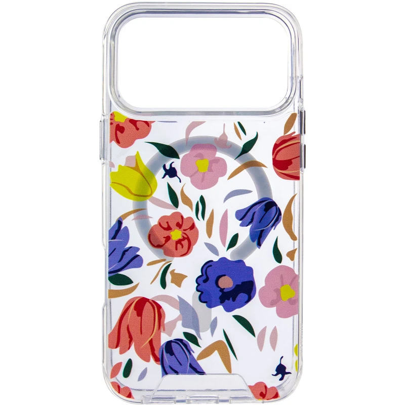 TPU+PC чохол Clear Garden with MagSafe для Apple iPhone 17 Pro Max (6.9") – Tropical Art. Фото 3 з 6