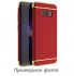 Пластиковая накладка с хромом для Samsung Galaxy A6 (2018) – Красный. Фото 1 из 1