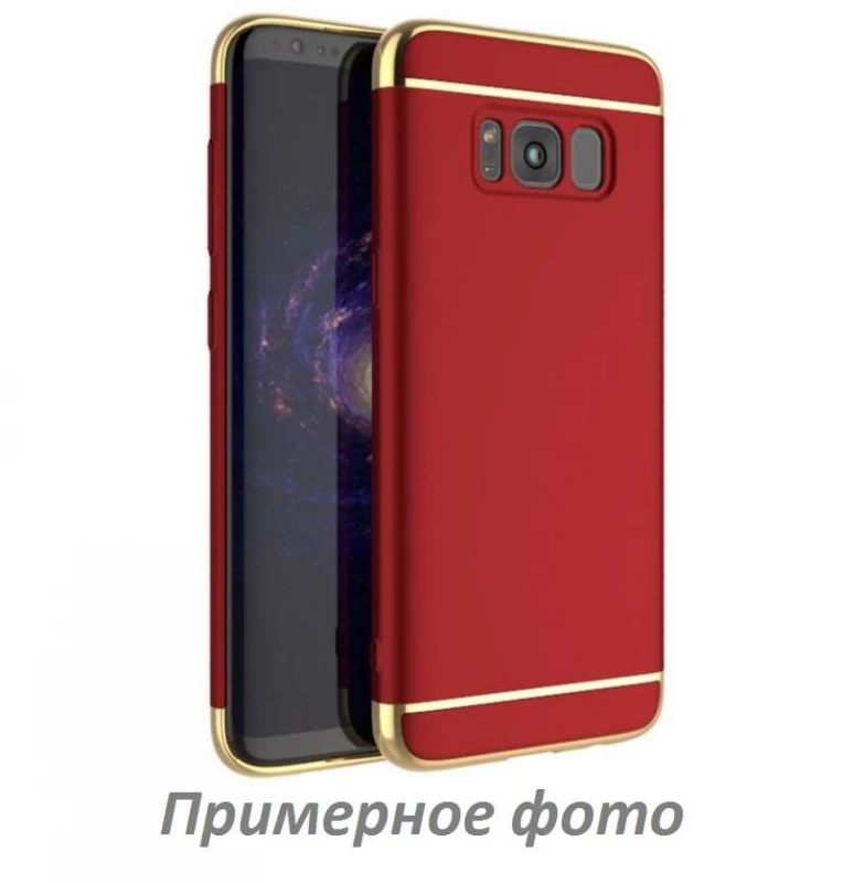 Пластикова накладка з хромом на Samsung Galaxy A6 Plus (2018) – Червоний. Фото 1 з 1
