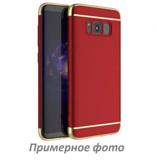 Пластикова накладка з хромом на Samsung Galaxy A6 Plus (2018) — Червоний