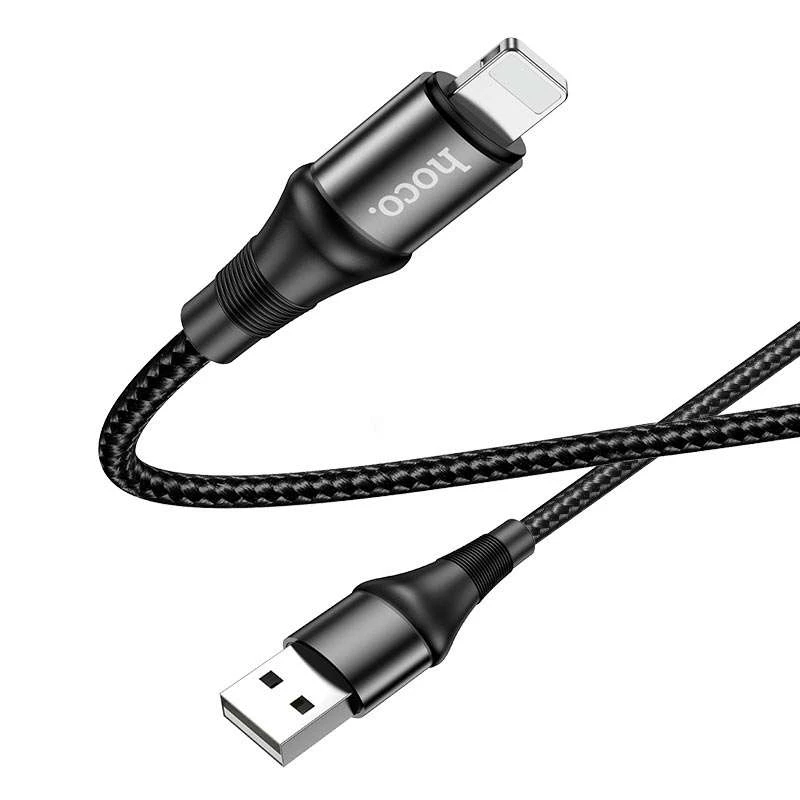 Дата кабель Hoco X50 "Excellent" USB to Lightning (1m) – Чорний. Фото 4 з 6