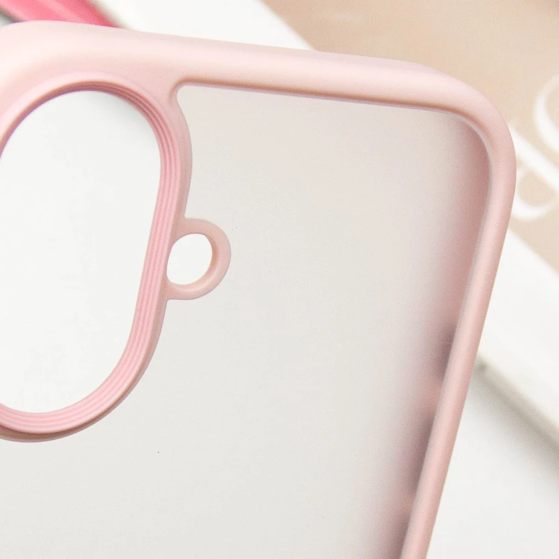 TPU+PC с металлическими кнопками для Apple iPhone 16 – Розовый / Pink. Фото 6 из 6