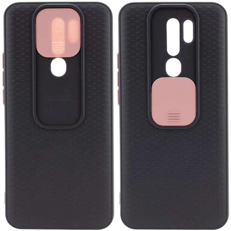

Силіконовий чохол зі шторкою для камери на Xiaomi Redmi 9 (Чорний / Rose Gold)