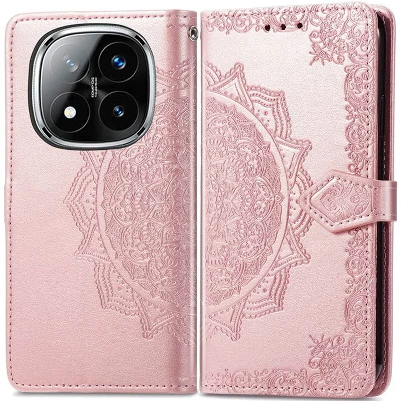 Кожаный чехол-книжка Art Case с визитницей для Xiaomi Redmi Note 14 Pro+ 5G – Розовый. Фото 2 из 6